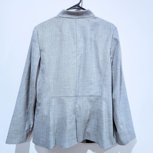 Talbots Womens Gray Tailored Sharkskin Blazer Bootcut Pants Suit Size 12/14 - Picture 2 of 16